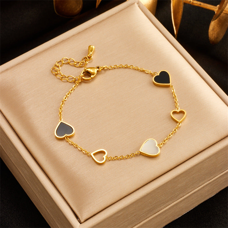 Light Luxury Temperament Gold-plated Butterfly Pearl Flower Bracelets