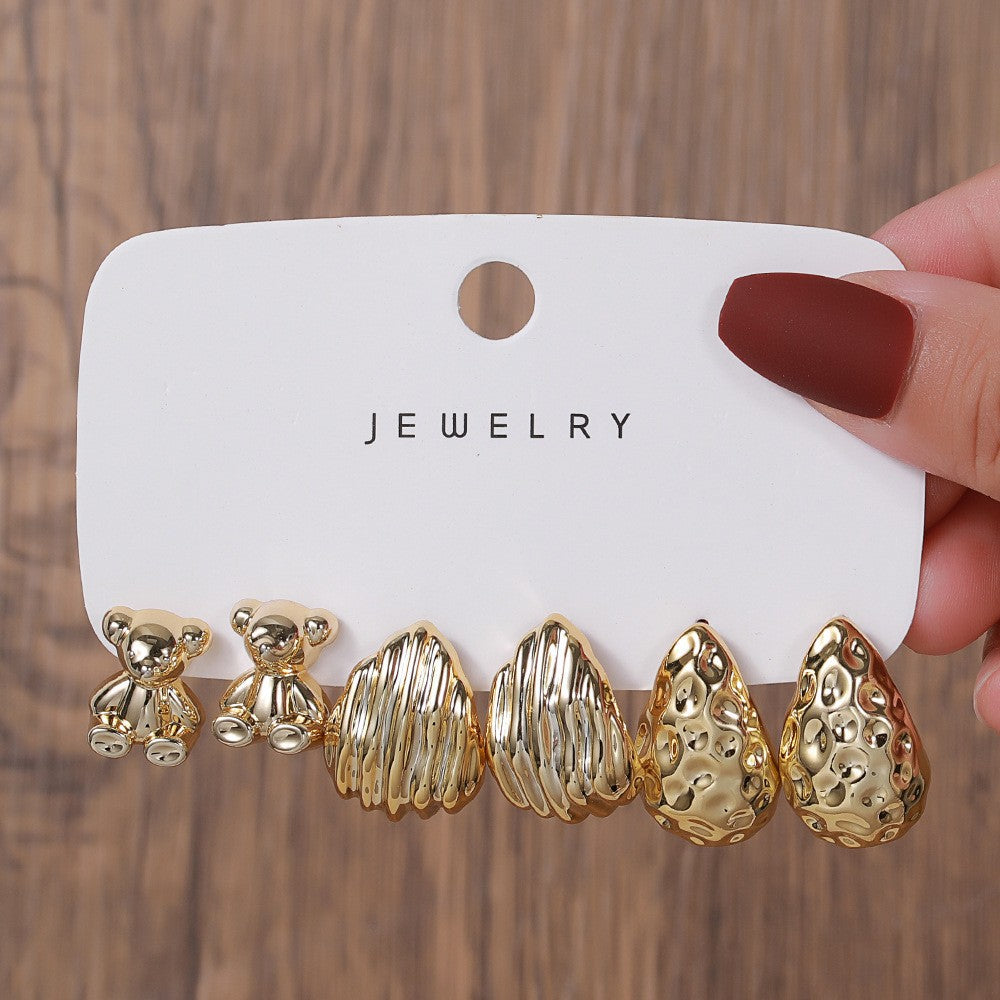 Women's Gold Resin Personalized Simple Ear High-grade Earrings
