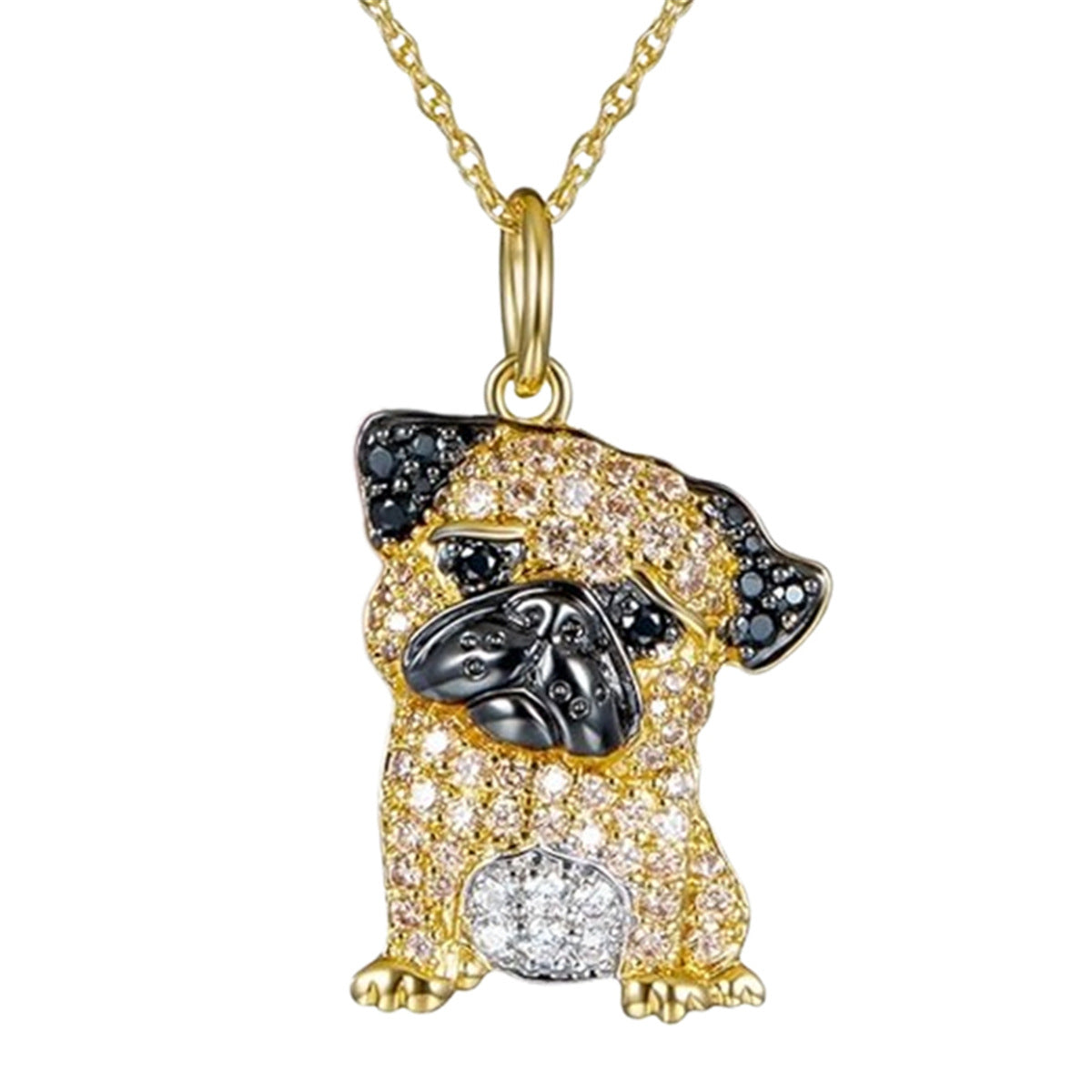 Cute Shy Pug Exquisite Zinc Alloy Die Pendants