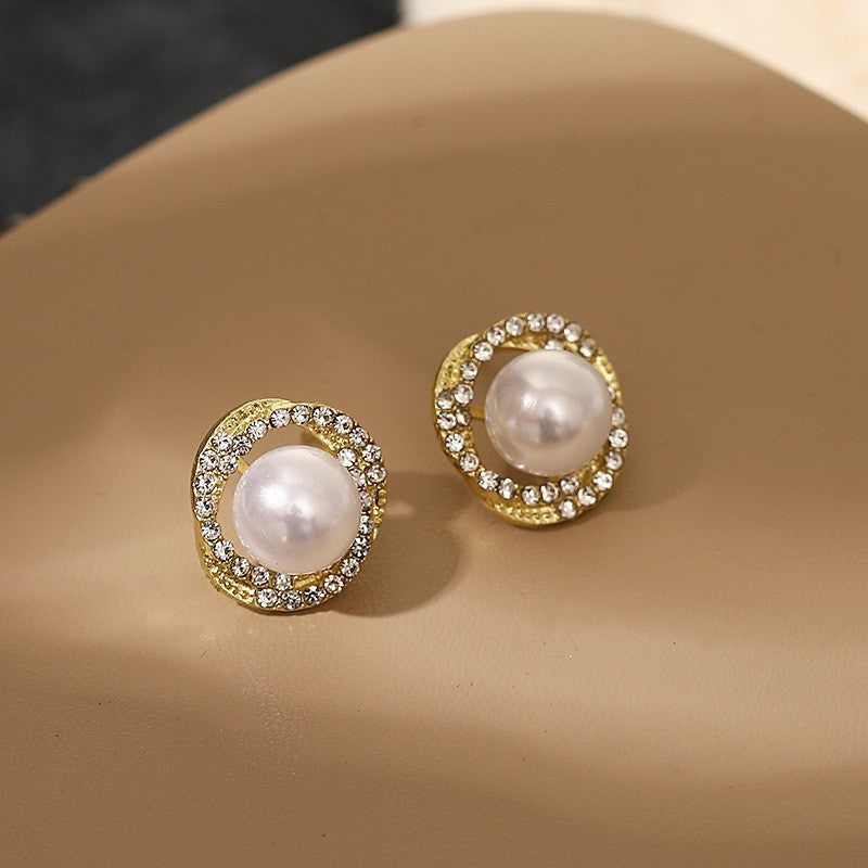 Women's Low Price Light Luxury Premium Temperamental Pearl Eardrops Rings