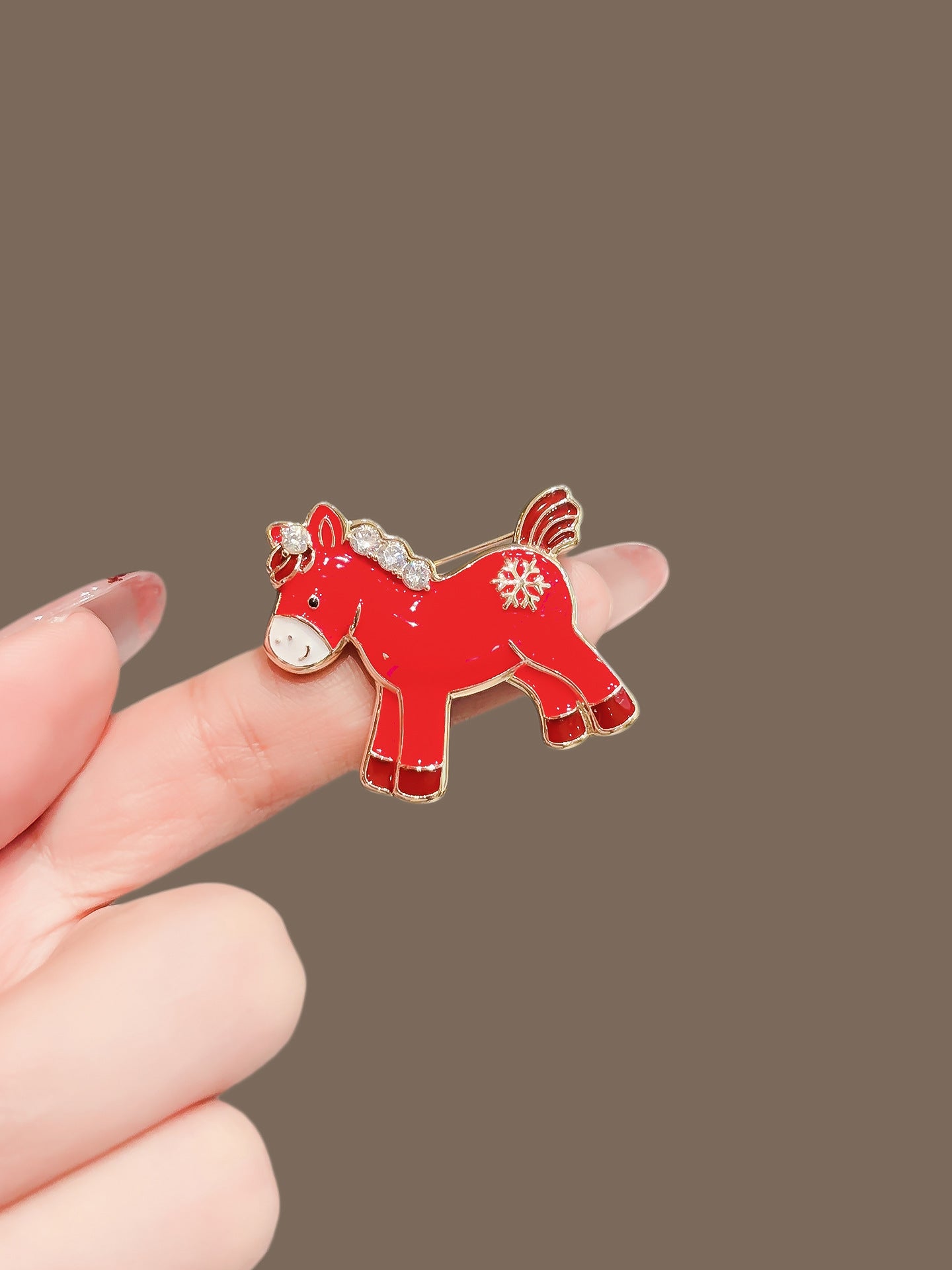 Red Pony Brooch Design Sense Niche Brooches