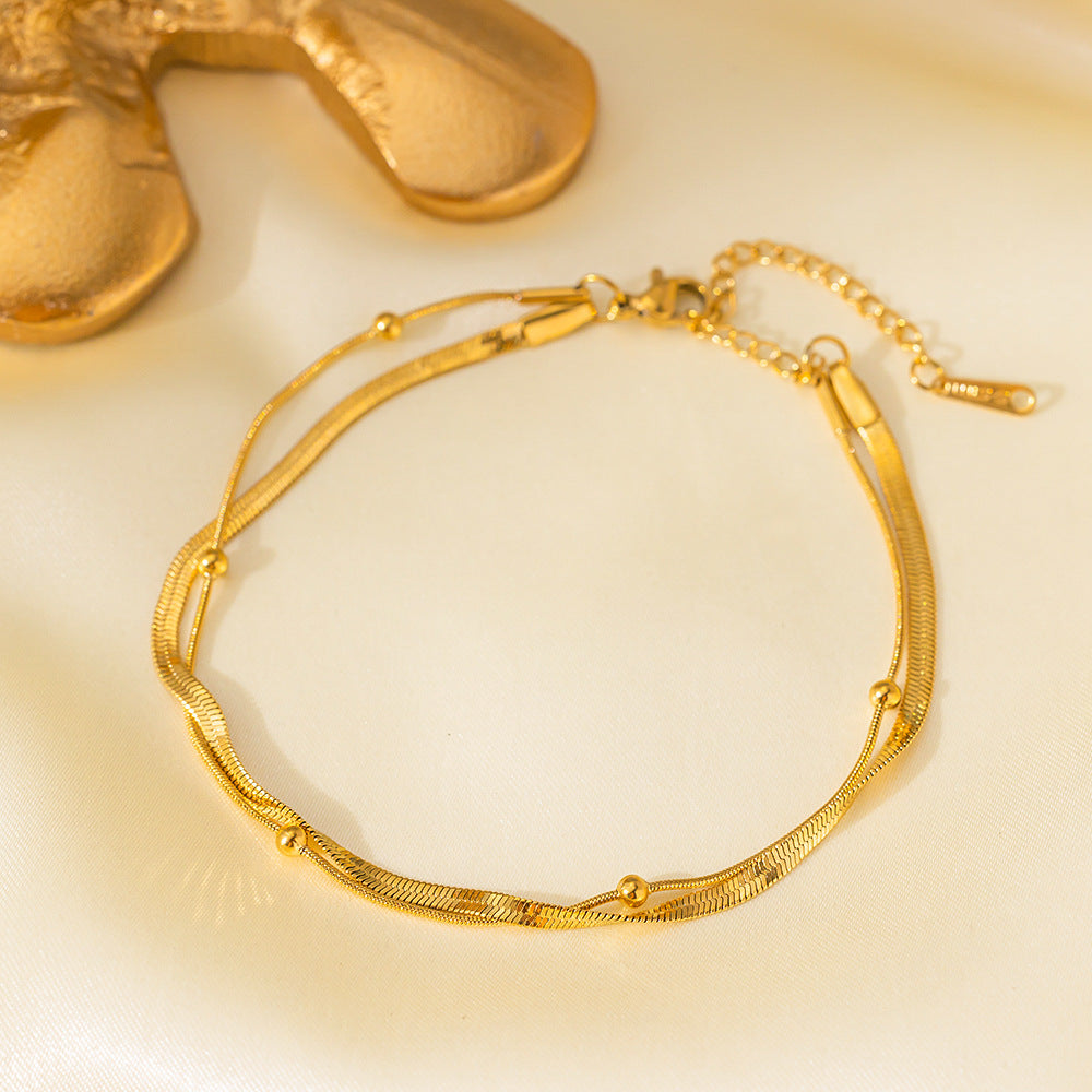 Women's Steel High-grade Gold Does Not Fade Anklets