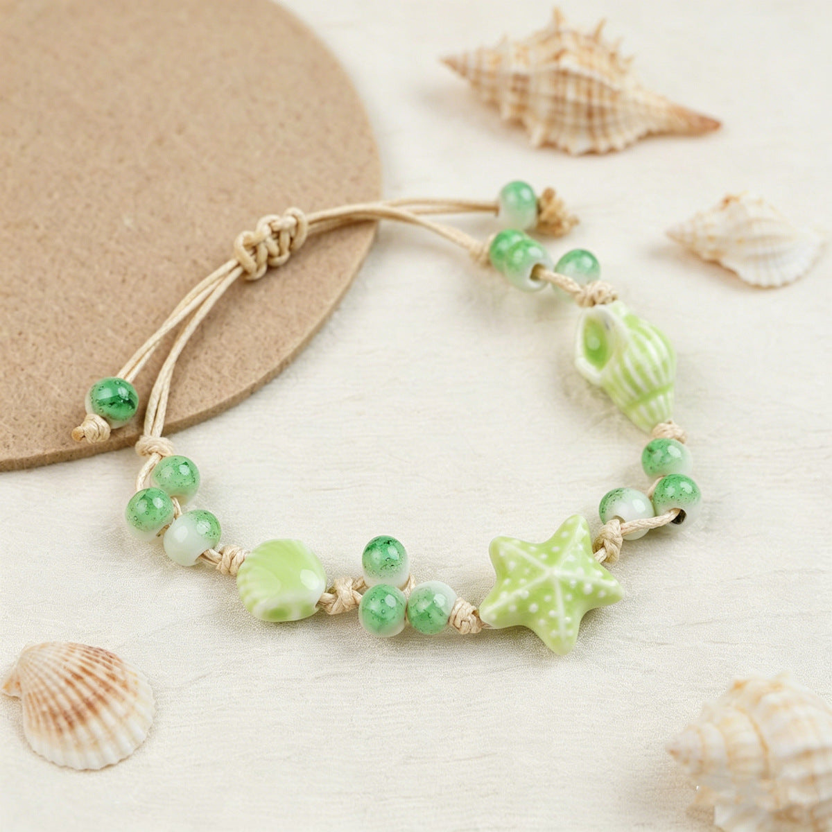 Ceramic Design High-grade Female Sweet Artistic Marine Shell Carrying Bracelets