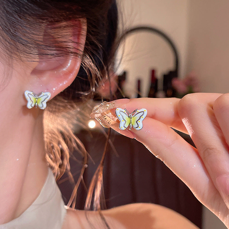 Glazed Butterfly Fairy Temperamental Premium Unique Earrings