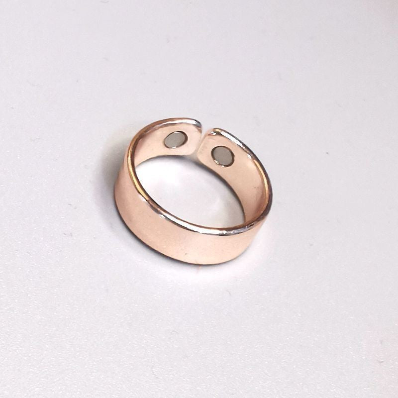 Men's Personalized Electroplated Rose Gold Magnetic Health Open Ring