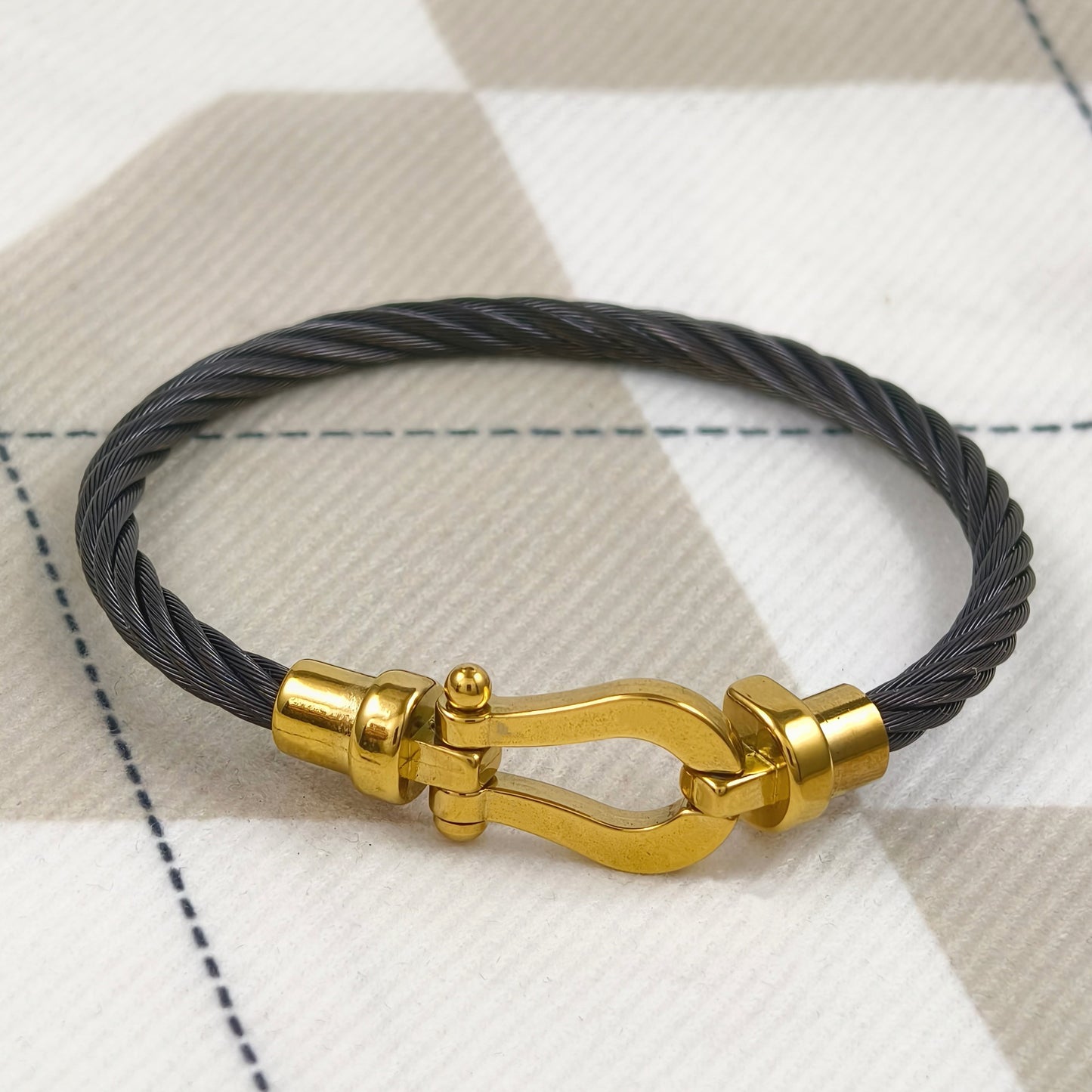 Steel Wire Rope U-shaped Vachette Clasp Bracelets