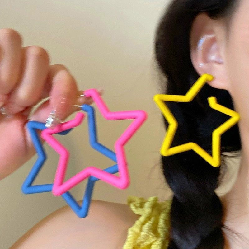 Women's Preppy Girly Style For Trendy Candy Color Earrings