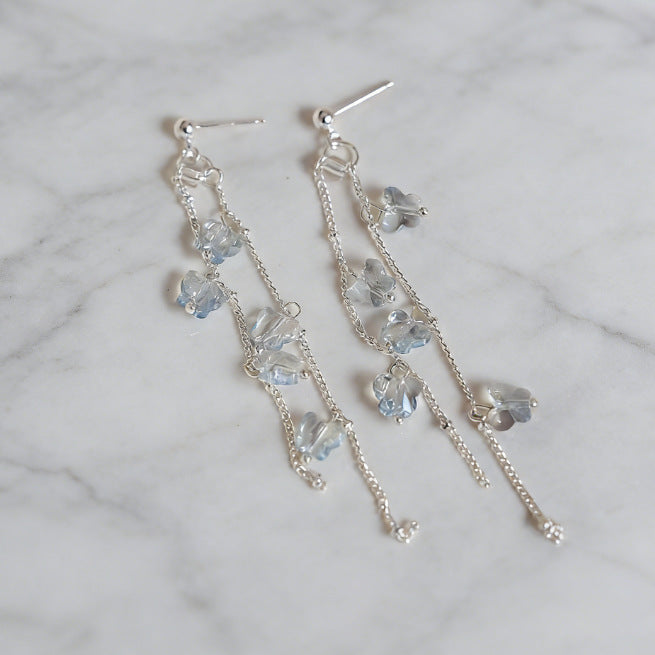 Women's Super Fairy Light Luxury Flower Pearl Tassel Fashion High-grade Stud Earrings