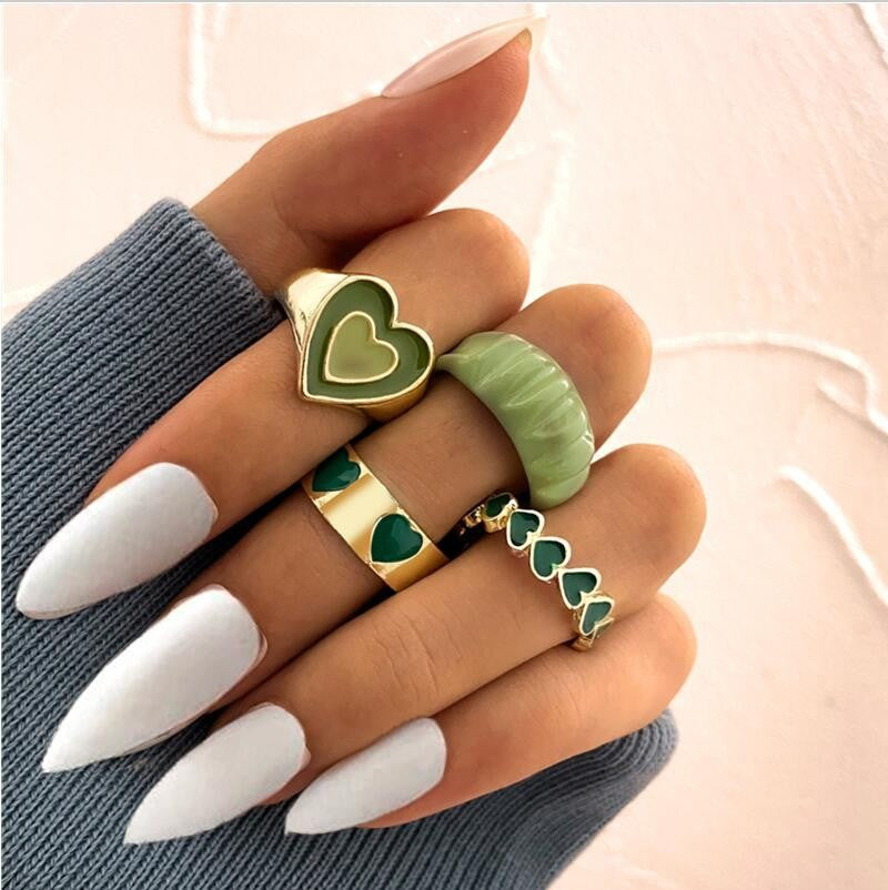 Women's Creative Simple Resin Alloy Tail Color Ring