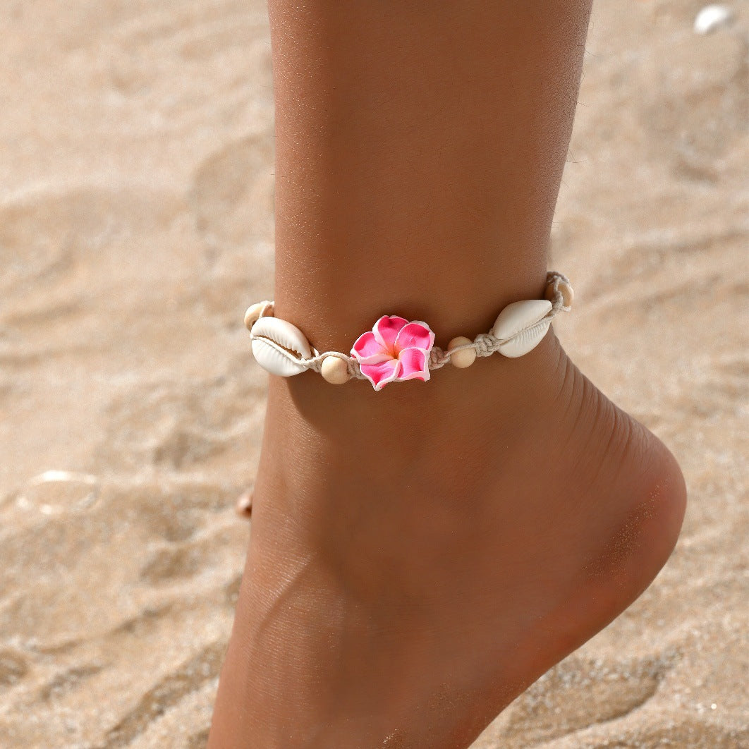 Beach Vacation Style Polymer Clay Bohemian Shell Hand-woven Navel Bracelets