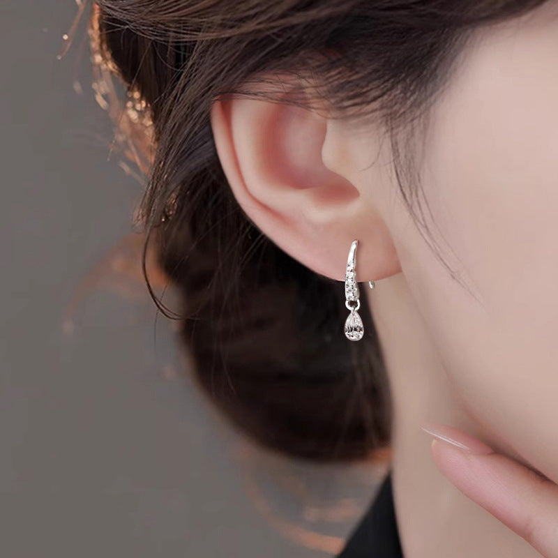 Water Drops Light Luxury Design Raindrop High-grade Small Fresh Ear Hook