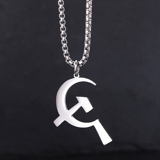 Women's & Men's Steel National Fashion Sickle Hammer Hip Hop Cool Does Not Pendants
