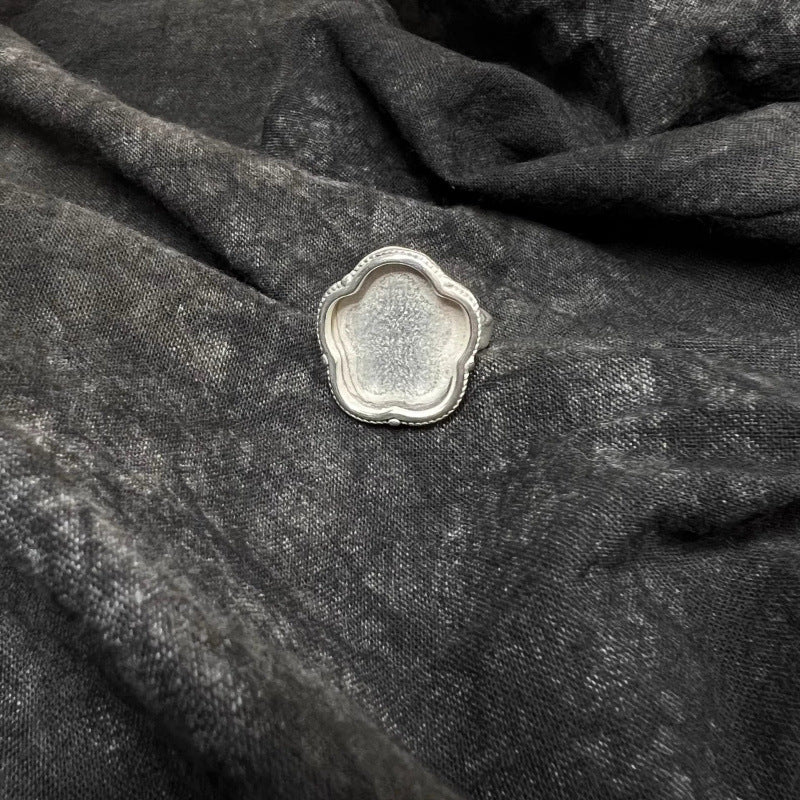 Distressed Ethnic Style Handmade Old Sier Miao Ring