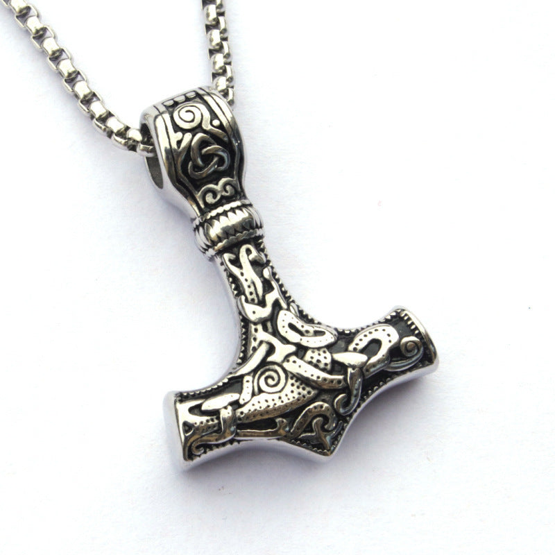 Men's Films Television Viking Force Laboratories Vikings Alloy Carved Hammer Shape Necklaces