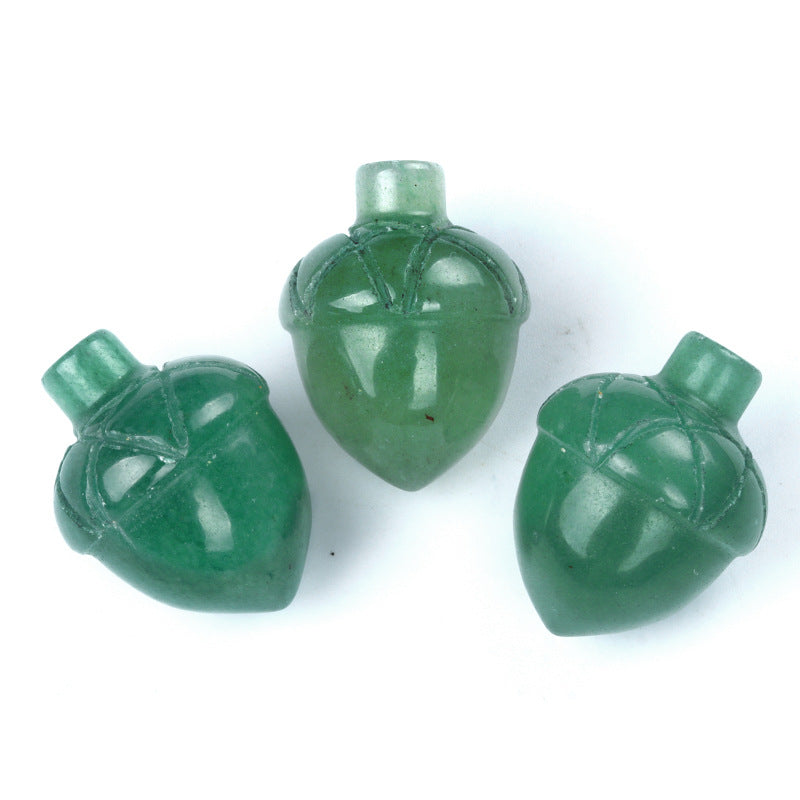 Siberian Hazelnut Acorn Stone Pine Cone Creative Carved Mini Jewelry Accessories