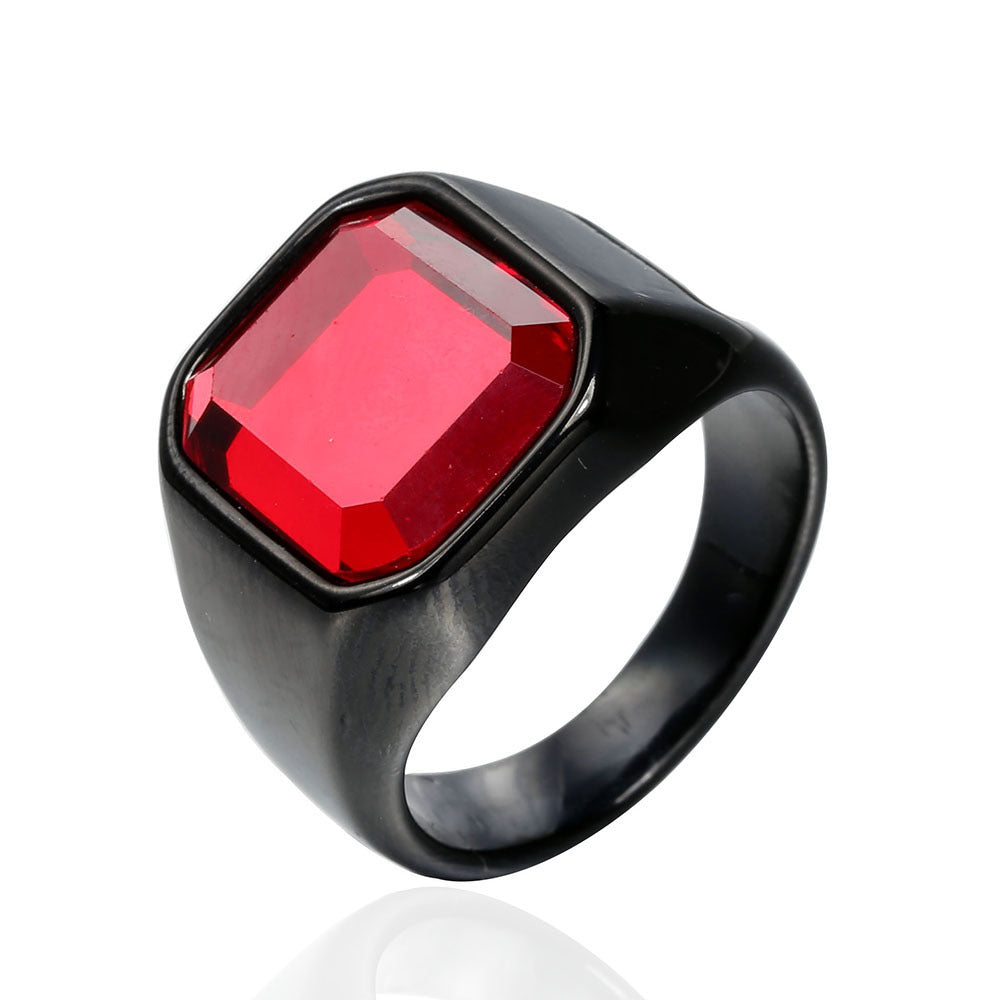 Men's Thailand Retro Distressed Personalized Titanium Steel Ring