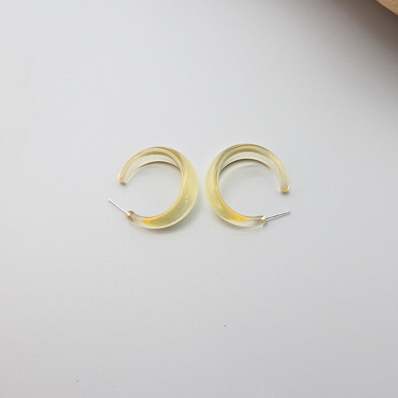 Women's Design Transparent Acrylic Ear Clip Cold Style Earrings
