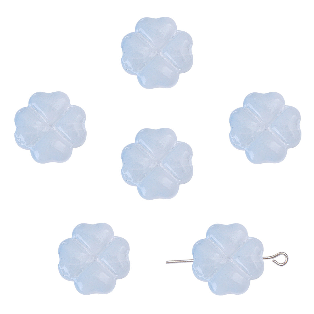 Beautiful Clover Flat Beads Scattered Handmade Jewelry Accessories