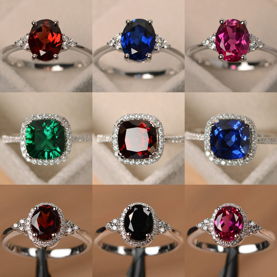 Classic Women's Sier For Marriage Engagement Rings
