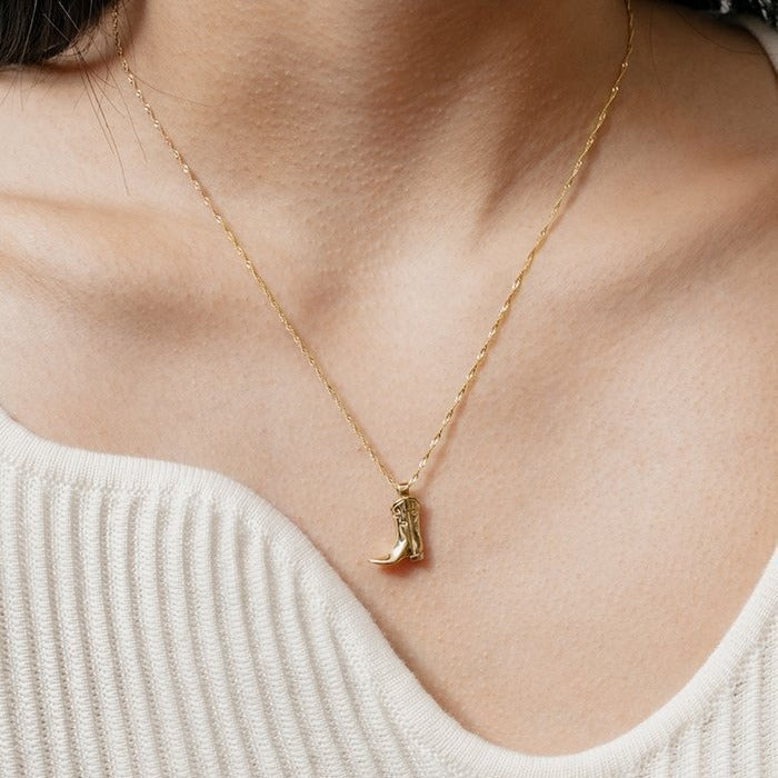 Cowboy Boots Mushroom Abstract Face Clavicle Necklaces