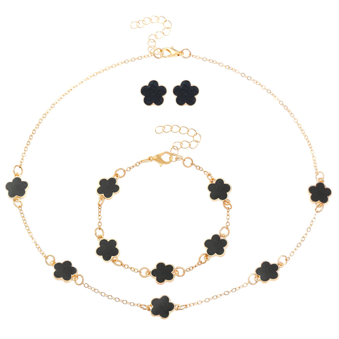 Women's Parthenocissus Grass Ear Elegant Clover Five Bracelets