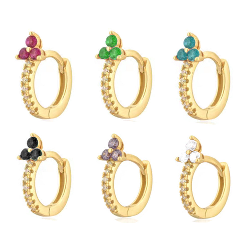 Zircon Light Luxury Advanced Design Sense Ear Clip Earrings