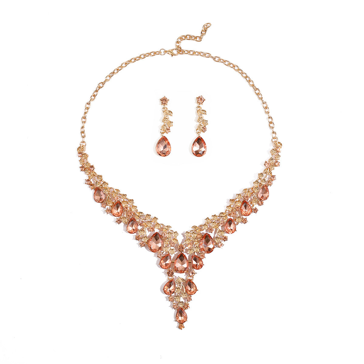 Suite High-grade Three-piece Bridal Wedding Dress Jewelry Set