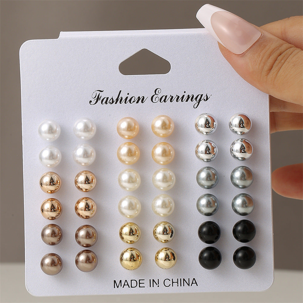 Fashion Geometry Pattern Female One Card Stud Earrings