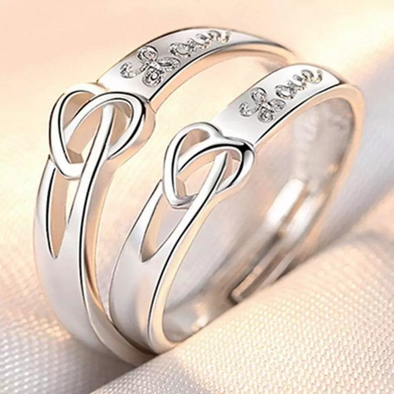 Women's & Men's Pair Simple Fashion Temperament Korean Style Rings