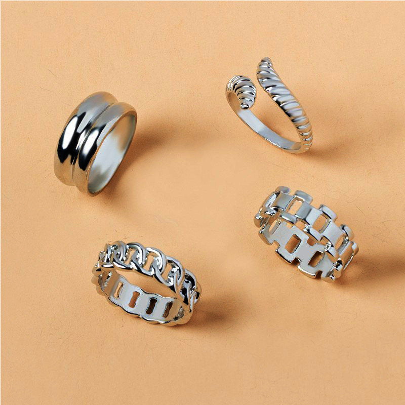 Women's Personality Snake Retro Fashion Knuckle Suit Rings