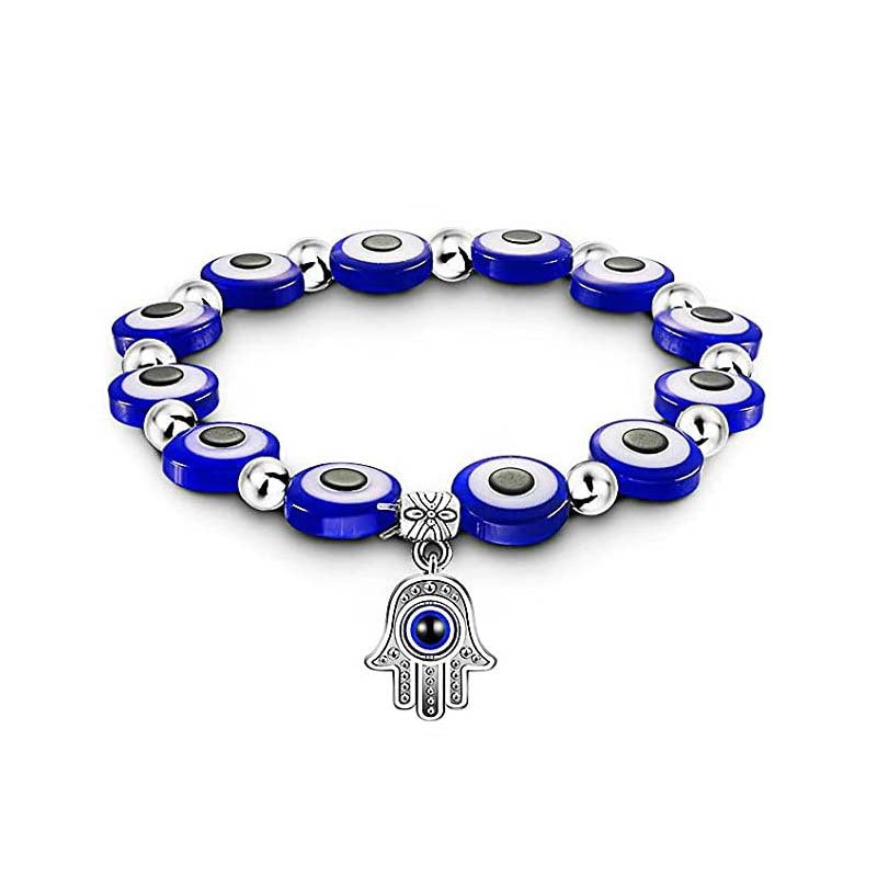 Eye Fatima Alloy Palm Blue Volcanic Rock Pendants