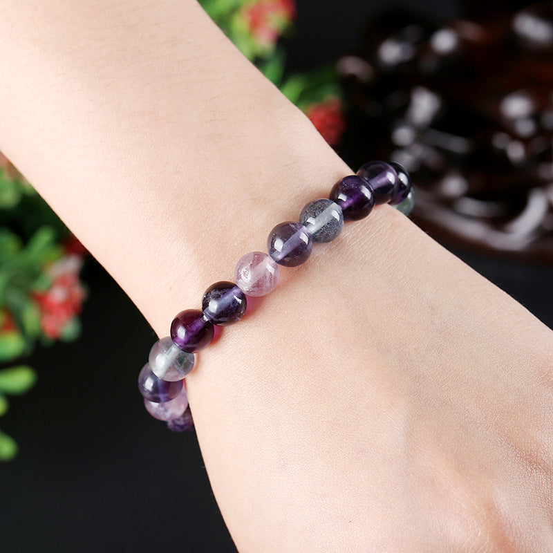 Women's Natural Pink Crystal Agate Tiger Eye Bracelet