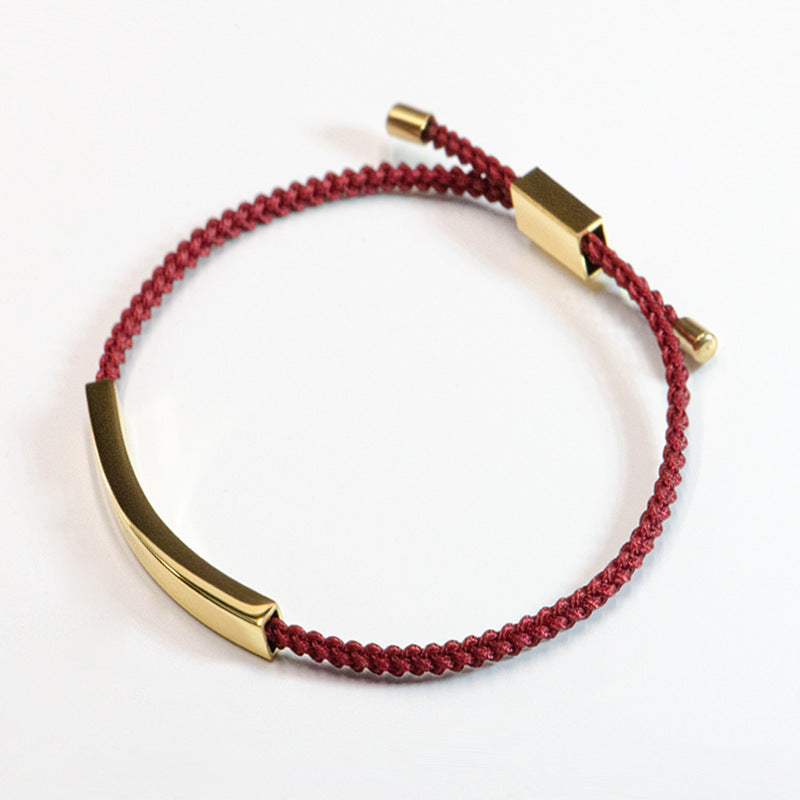 Steel Engraved Hollow Tube Couple Adjustable Inspirational Bracelets