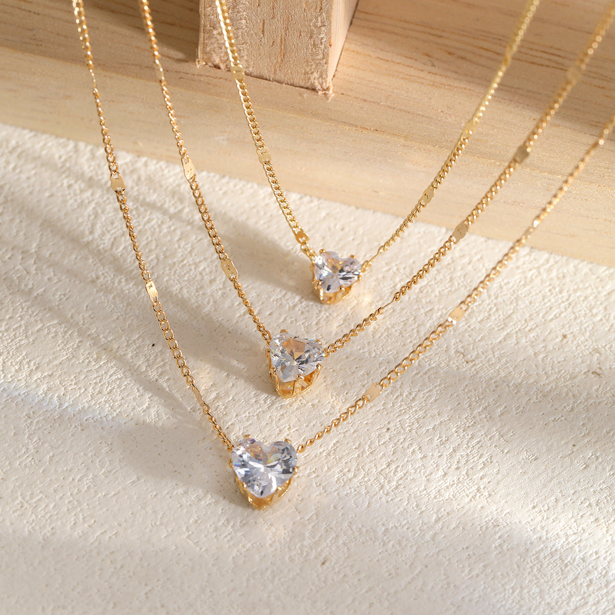 Fashion Trend Diamond Five-pointed Star Heart Necklaces