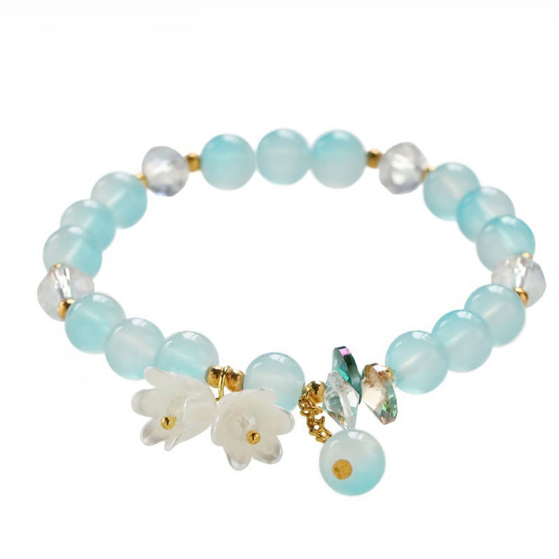 Two-color Lily White High-grade Crystal String Bracelets