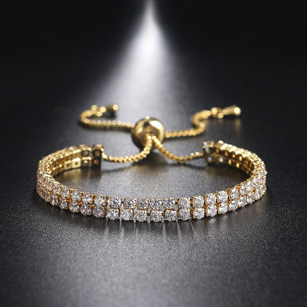 Women's Row Full Zircon Diamond Adjustable Tennis Bracelets