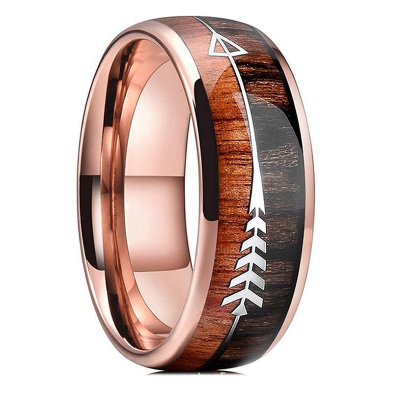 Men's Xi Arrow Stainless Steel Source Straight Ring