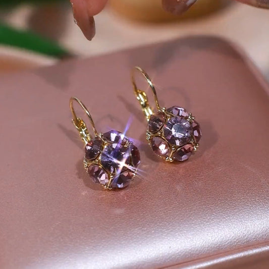 Refined Zircon Clip Purple Trendy Design Rings