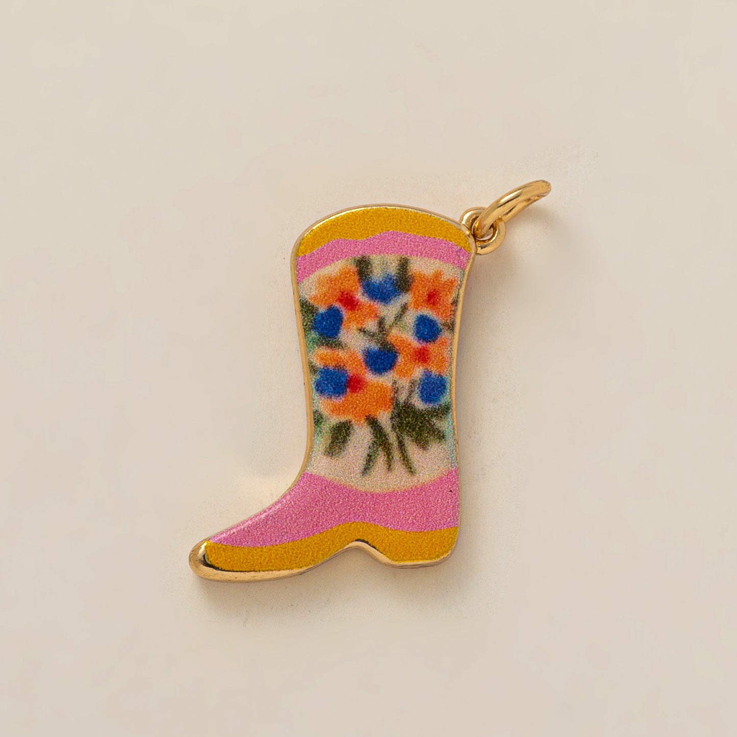 Painted Flower Boots Love Eyes Bottle Pendants