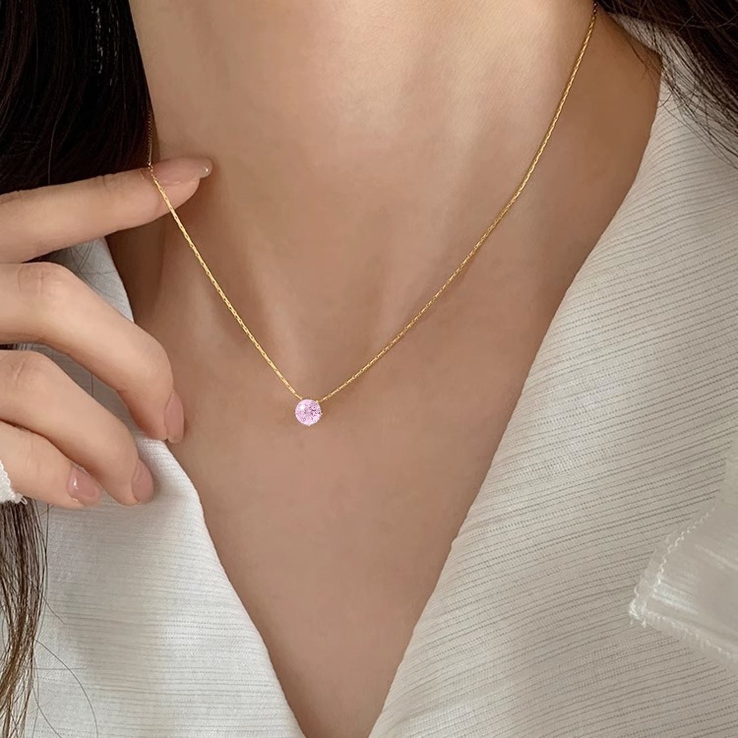 Women's Fringed Zircon Graceful Personality Light Luxury Simplicity High-grade Fashion Necklace