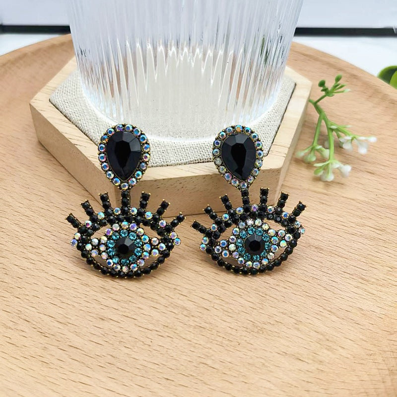Women's Fashionable Elegant Flower Unique Crystal Simple Earrings