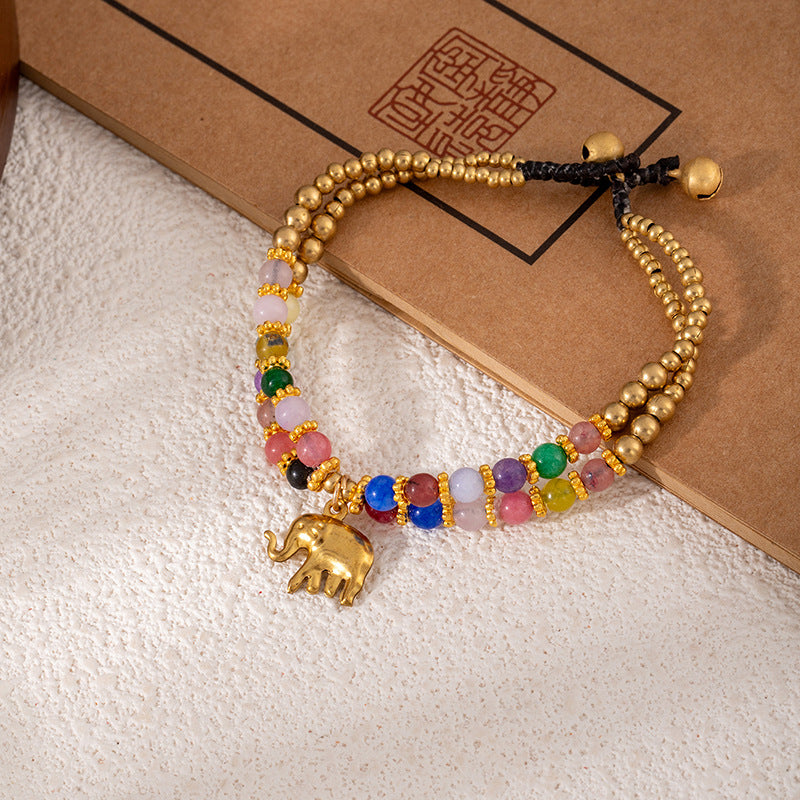 Colorful Turquoise Retro Artistic Personality Nepal Creative Crafts Braid Bracelet