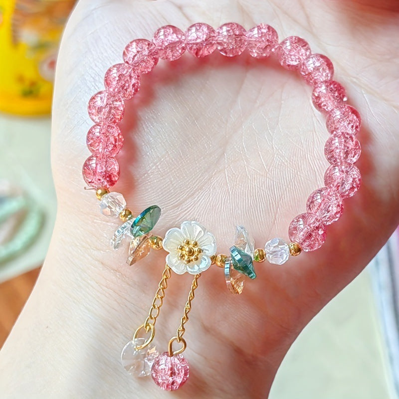 Creative Flower Beaded Fresh Colorful University Bracelet