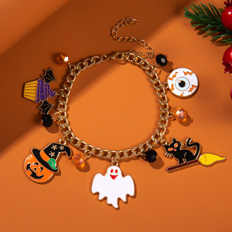 Horror Atmosphere Bat Ghost Festival Dress Up Beads Bracelets