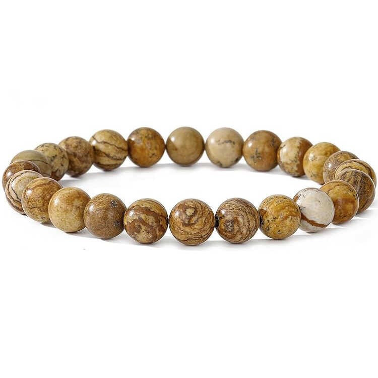 Women's Natural Pink Crystal Agate Tiger Eye Bracelet