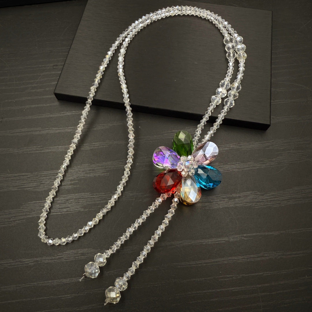 Women's Flower Sweater Chain Fashion Petals Refined Necklace