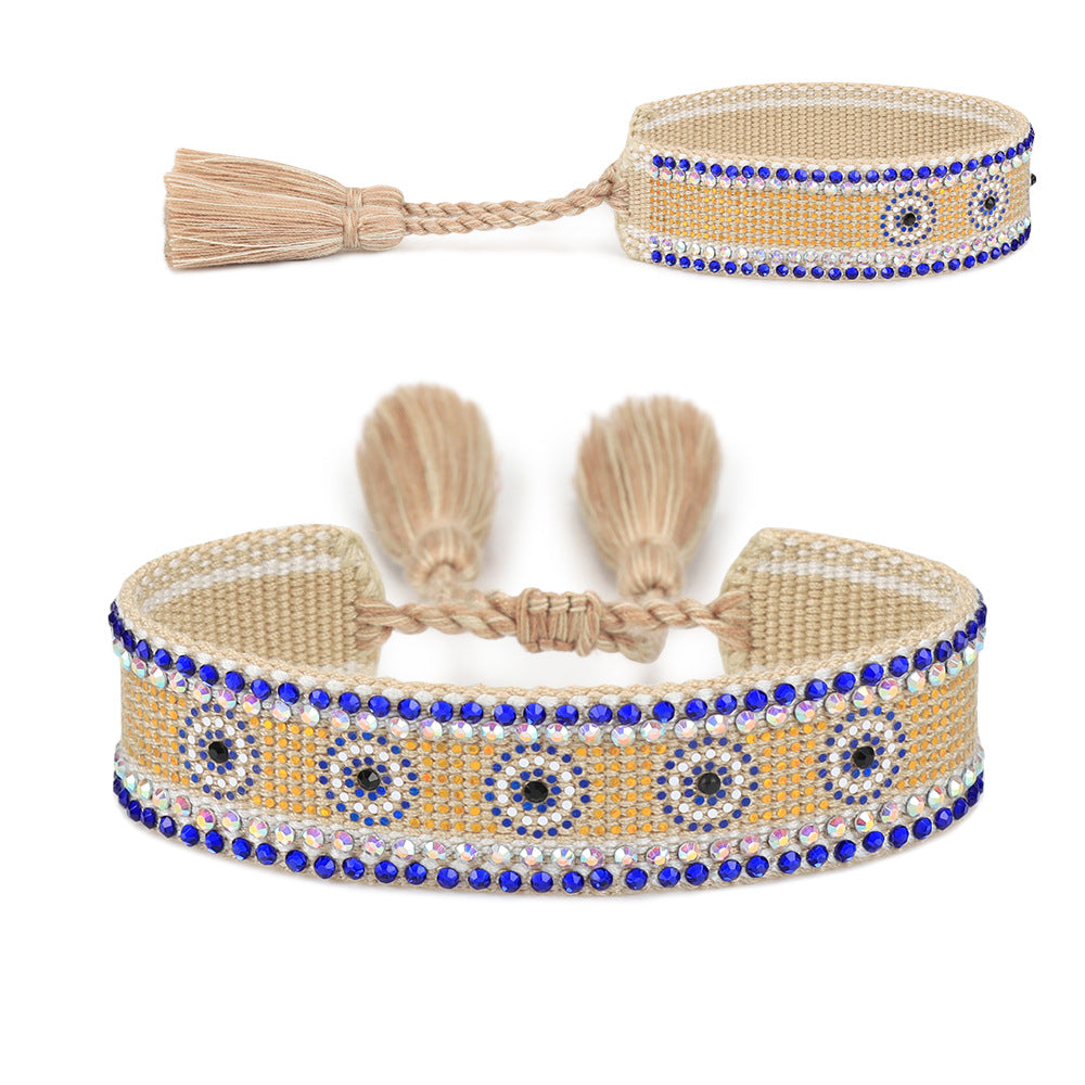 Female Blue Eyes Creative Hand Rope Bracelets