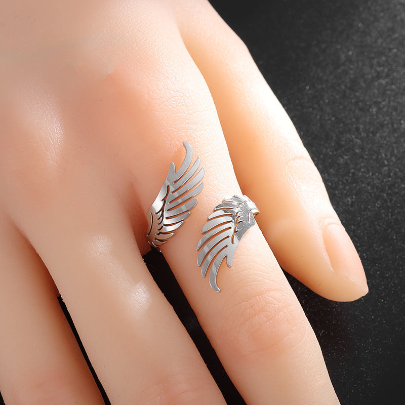 Simple Style Open Adjustable Stainless Steel Rings