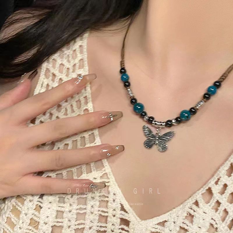 Chinese Ethnic Style Butterfly Niche Ancient Necklaces