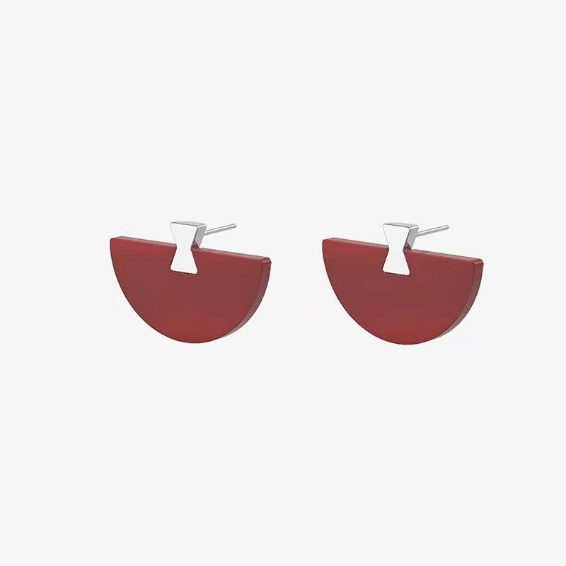 Red Agate Folding Fan Dovetail Joint Chinese Female Light Necklaces